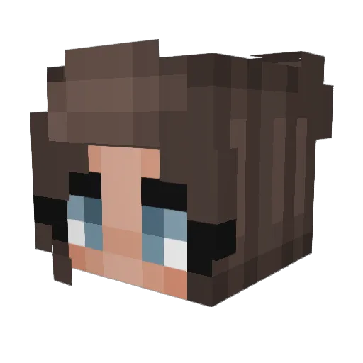 zomaddi Minecraft avatar head, 3D render