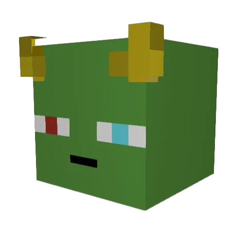 zombaki007 Minecraft avatar head, 3D render