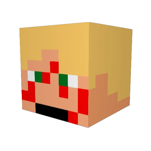 zombekile40 Minecraft avatar head, 3D render