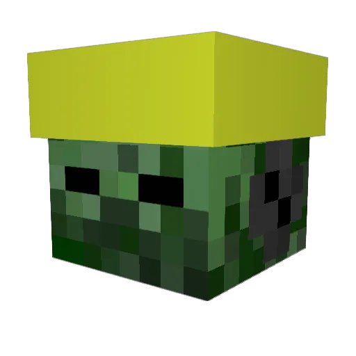 zombicips Minecraft avatar head, 3D render