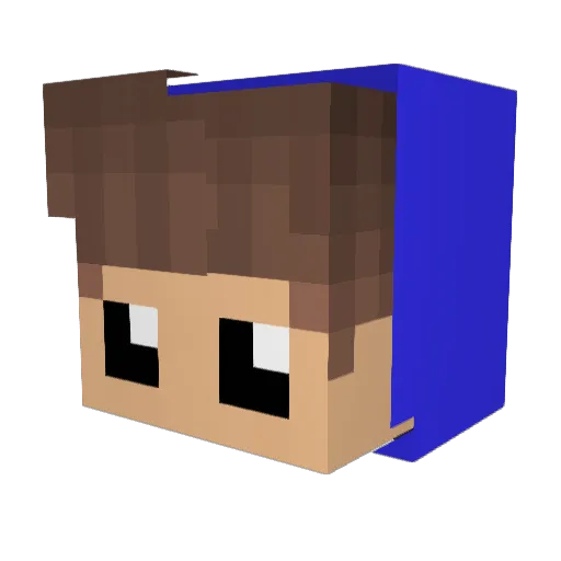 zombie05 Minecraft avatar head, 3D render