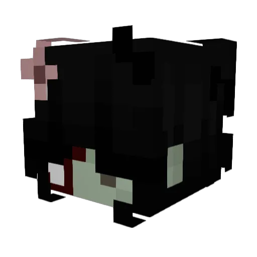zombie2sic Minecraft avatar head, 3D render