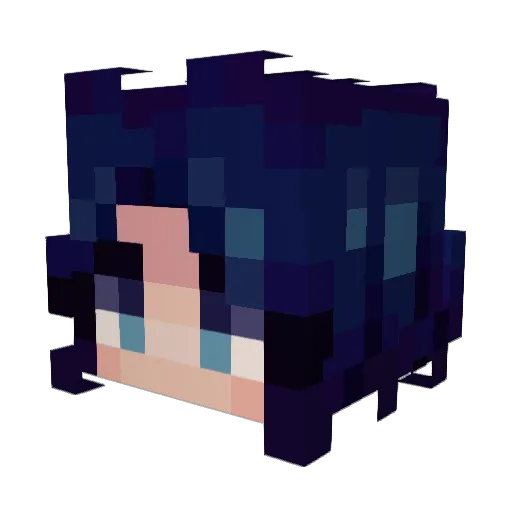 zombieAria Minecraft avatar head, 3D render