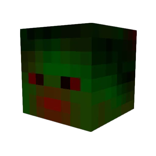 zombie_hunter_21 Minecraft avatar head, 3D render