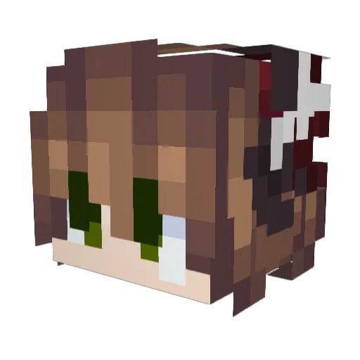 zombieaa Minecraft avatar head, 3D render