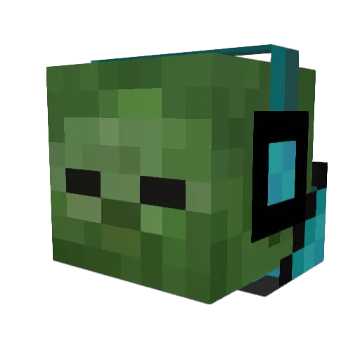 zombieask360 Minecraft avatar head, 3D render
