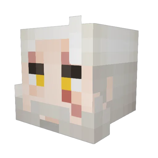 zombiebub Minecraft avatar head, 3D render