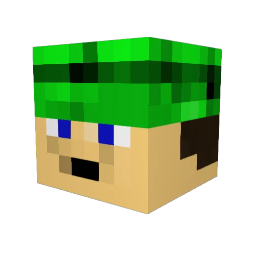 zombiefoge Minecraft avatar head, 3D render
