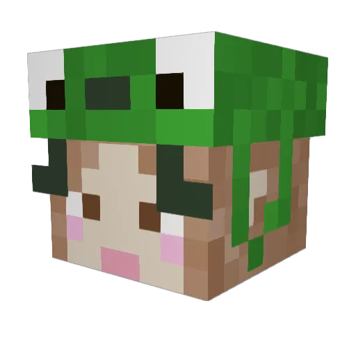 zombiekillxr Minecraft avatar head, 3D render