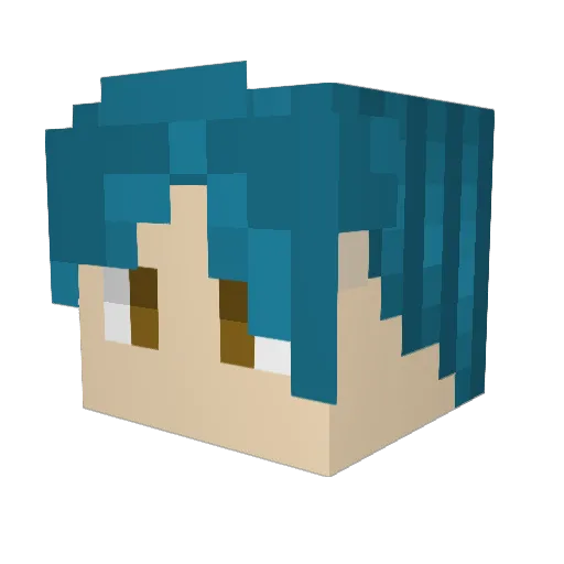 zombienest Minecraft avatar head, 3D render