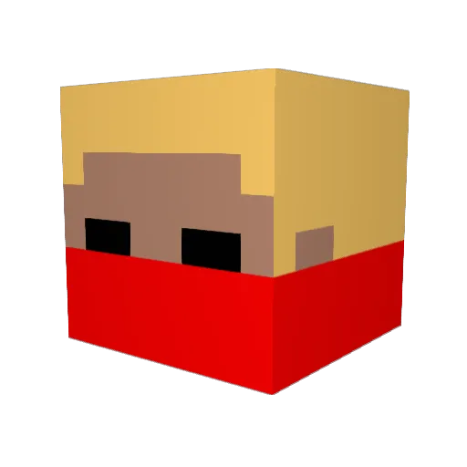 zombieorc Minecraft avatar head, 3D render