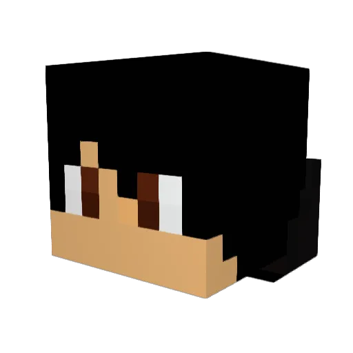 zombiepigking Minecraft avatar head, 3D render