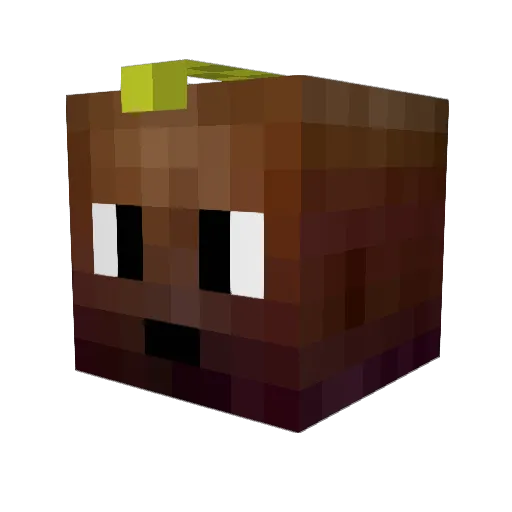 zombiepotpie Minecraft avatar head, 3D render