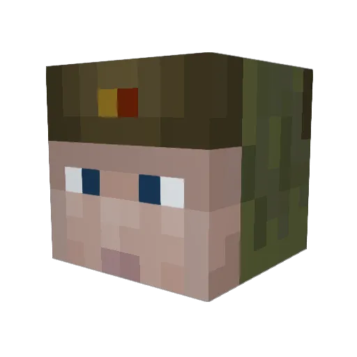 zombieproject2 Minecraft avatar head, 3D render