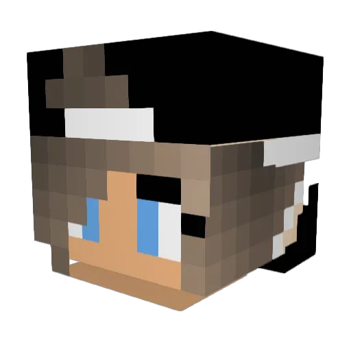 zombiereda Minecraft avatar head, 3D render