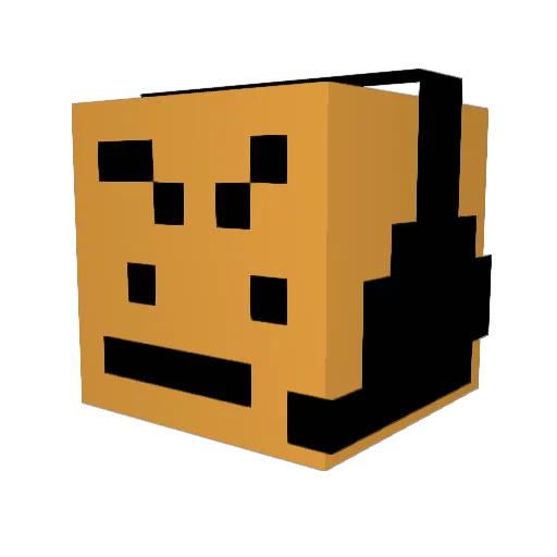 zombifruit Minecraft avatar head, 3D render