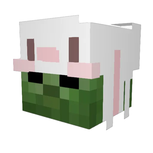 zombiki_boy Minecraft avatar head, 3D render
