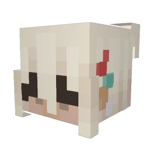 zombmi Minecraft avatar head, 3D render