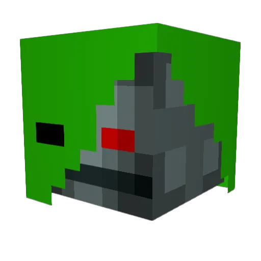 zombotron00 Minecraft avatar head, 3D render