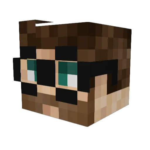 zombu47 Minecraft avatar head, 3D render