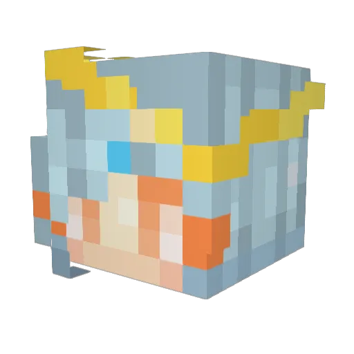 zomby7e Minecraft avatar head, 3D render