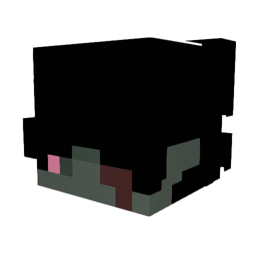 zomhbie Minecraft avatar head, 3D render