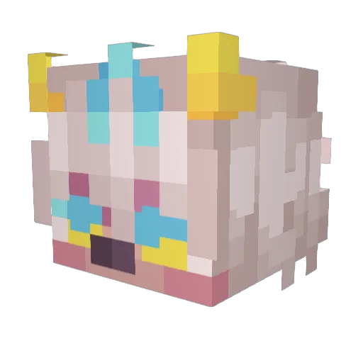 zon3dout Minecraft avatar head, 3D render