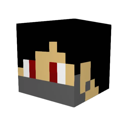 zone_1016 Minecraft avatar head, 3D render