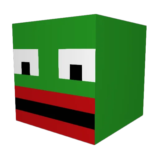 zone_ross Minecraft avatar head, 3D render