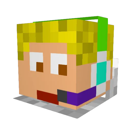 zongre99 Minecraft avatar head, 3D render