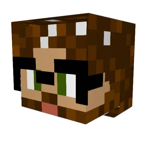 zonkovic Minecraft avatar head, 3D render