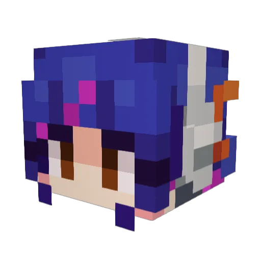 zoo3eee Minecraft avatar head, 3D render