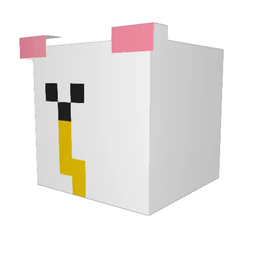 zoo_hyun Minecraft avatar head, 3D render