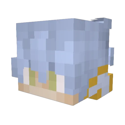 zood10a456 Minecraft avatar head, 3D render