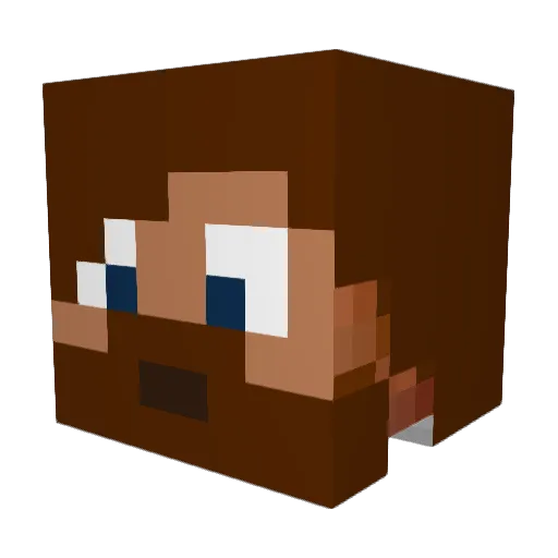 zooeyes Minecraft avatar head, 3D render
