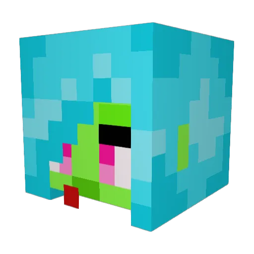 zoof1e Minecraft avatar head, 3D render
