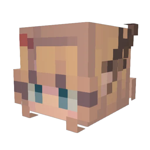 zoofferrr Minecraft avatar head, 3D render