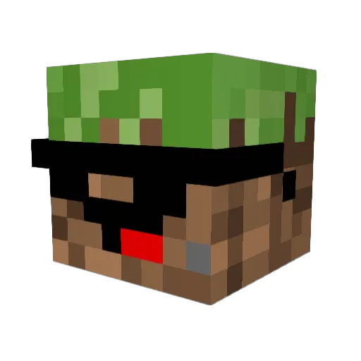 zoompinho Minecraft avatar head, 3D render