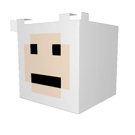 zoomzang Minecraft avatar head, 3D render