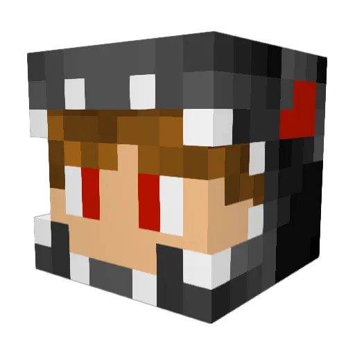 zoonpbr Minecraft avatar head, 3D render