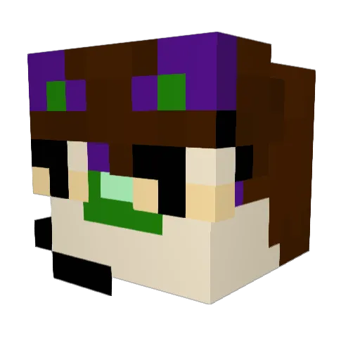 zoopygoopert Minecraft avatar head, 3D render