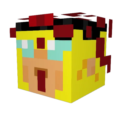 zootube01 Minecraft avatar head, 3D render