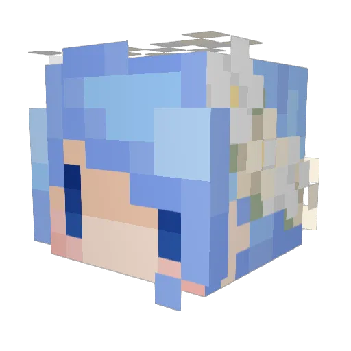 zoozlesa Minecraft avatar head, 3D render
