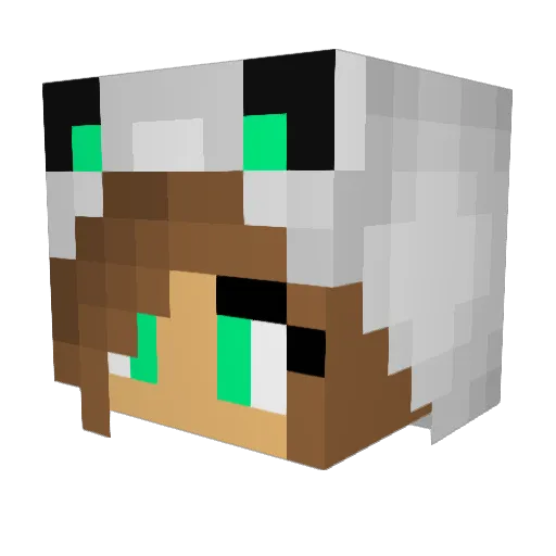 zoraphina Minecraft avatar head, 3D render