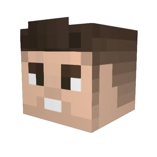 zorbamusti Minecraft avatar head, 3D render