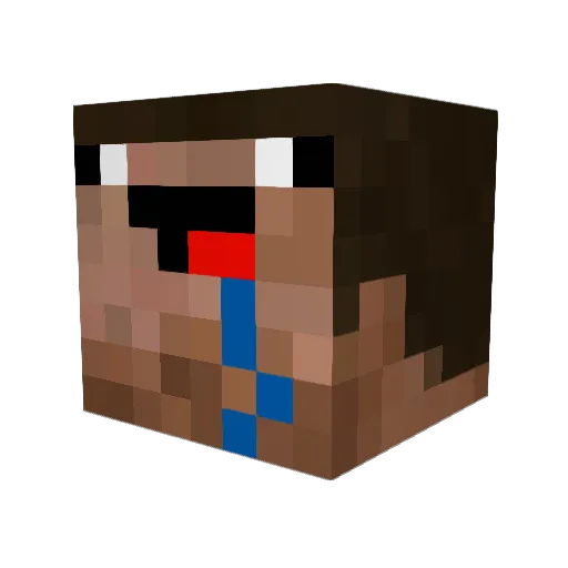 zorbzie Minecraft avatar head, 3D render