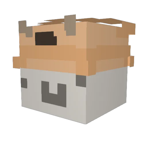 zorgier Minecraft avatar head, 3D render