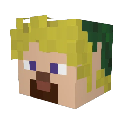 zork80 Minecraft avatar head, 3D render