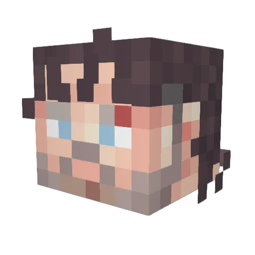 zoromomo Minecraft avatar head, 3D render
