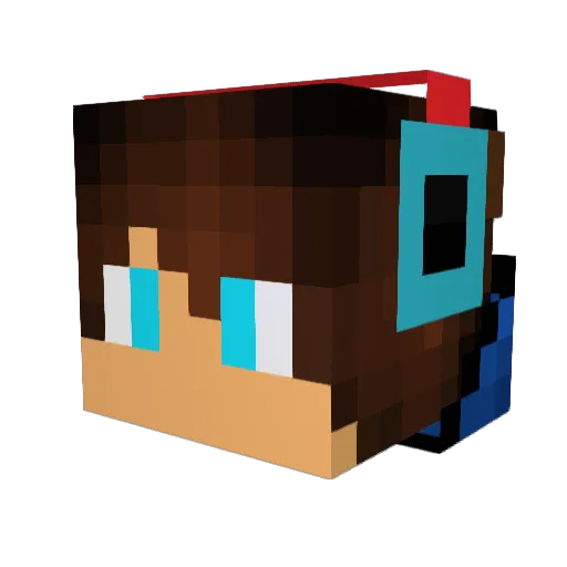 zorouaking Minecraft avatar head, 3D render